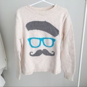Old Navy Cute Glasses and Moustache Sweater